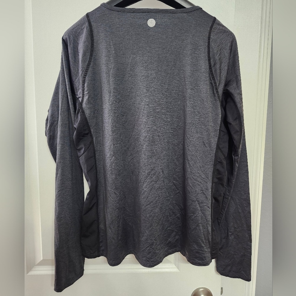 Threads 4 Thought Heather Gray Luxe Jersey Long Sleeve Shirt Woman's Large - Picture 3 of 6